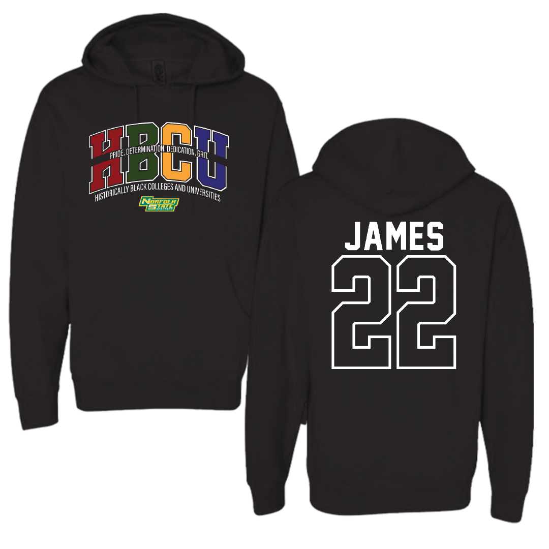Norfolk State University Football Black HBCU Hoodie - #22 Andrew James