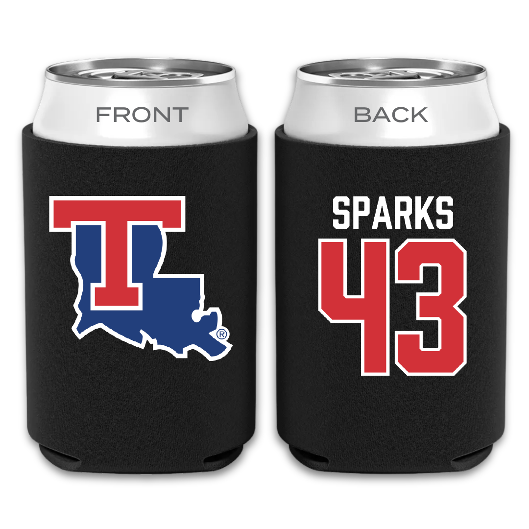 Louisiana Tech University Baseball Black Can Cooler - #43 Alec Sparks