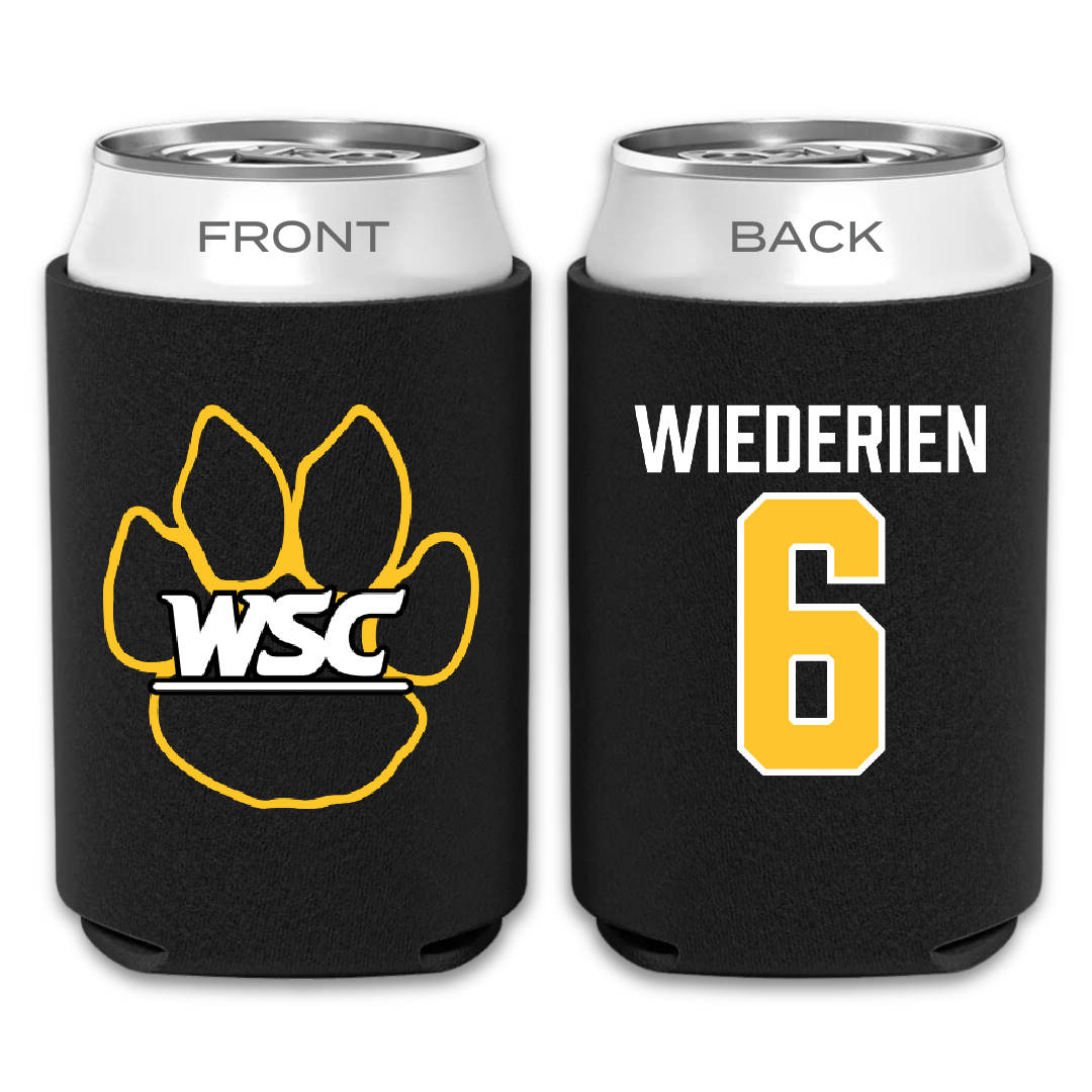 Wayne State College (Nebraska) Rugby Black Can Cooler - #6 Shae Wiederien