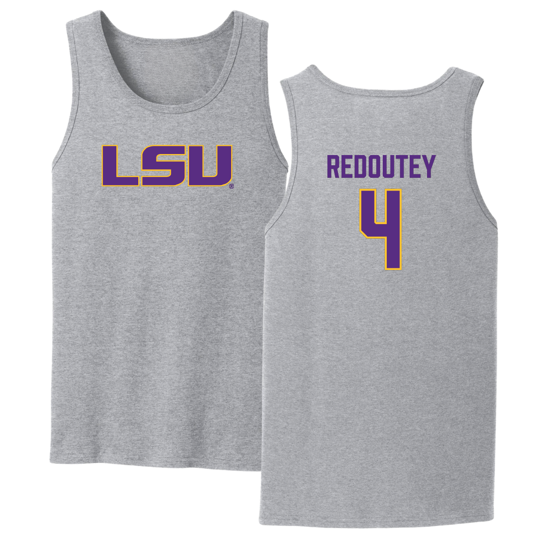 Louisiana State University Softball Sport Gray Tank Top - #4 McKenzie Redoutey