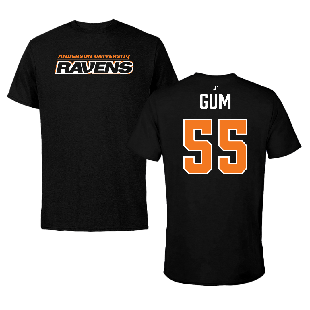 Anderson University (Indiana) Baseball Black Tee - #55 Landon Gum