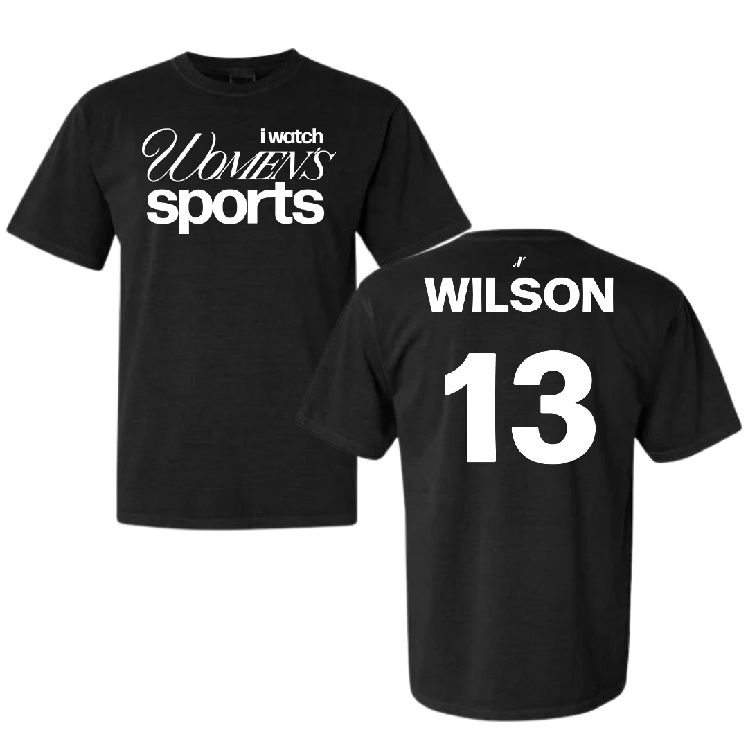 North Carolina State University Softball Black WHM Comfort Colors Tee - #13 Gabi Wilson