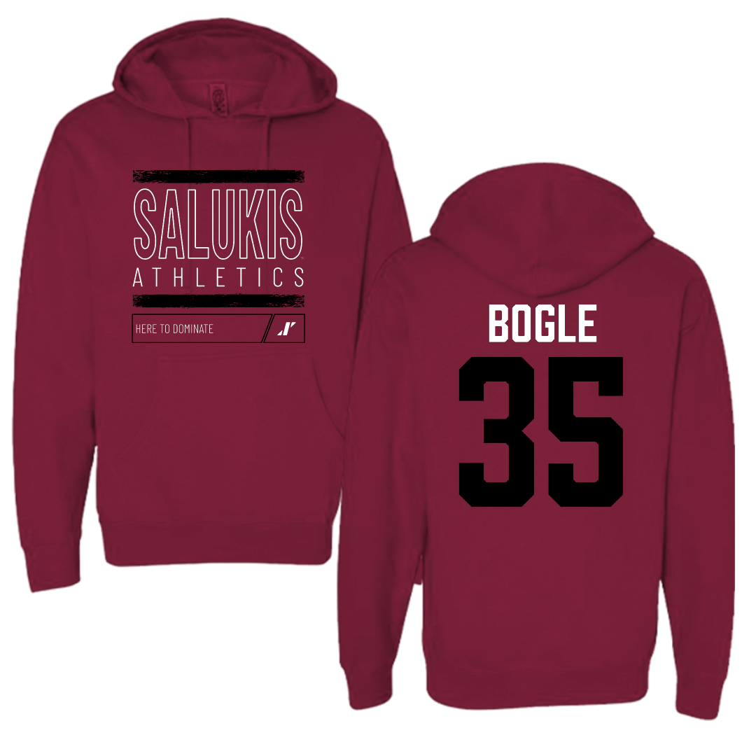Southern Illinois University at Carbondale Football Maroon Dominate Hoodie - #35 Ben Bogle