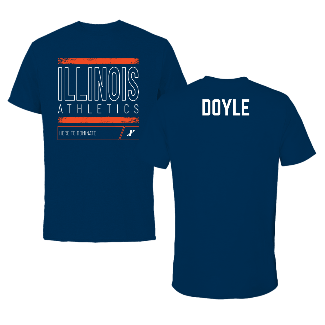 University of Illinois Gymnastics Navy Dominate Performance Tee - Ashlyn Doyle