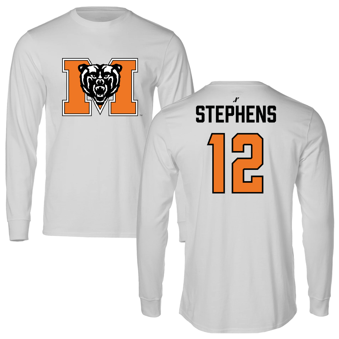 Mercer University Baseball Light Gray Performance Long Sleeve - #12 Eli Stephens