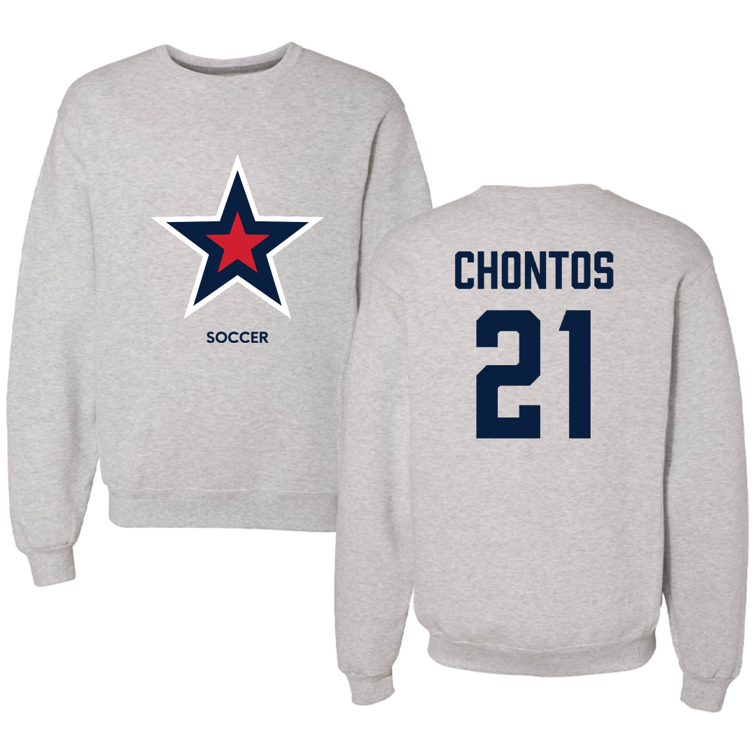 Robert Morris University Soccer (W) Light Gray Crewneck - #21 Sydney Chontos