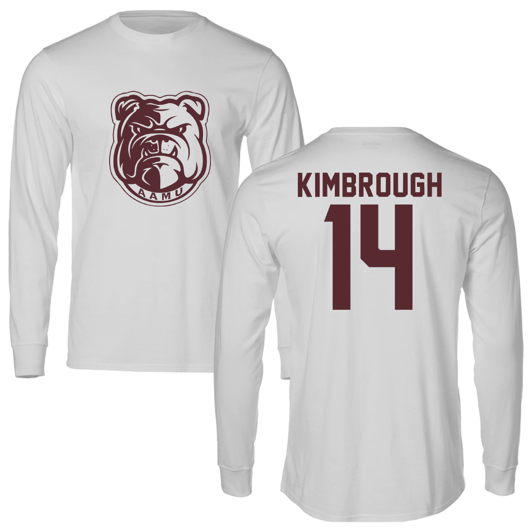 Alabama A&M University Baseball Light Gray Performance Long Sleeve - #14 Omar Kimbrough