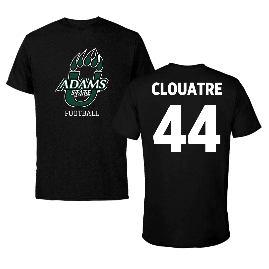 Adams State University Football Black State Performance Tee - #44 Anthony Clouatre