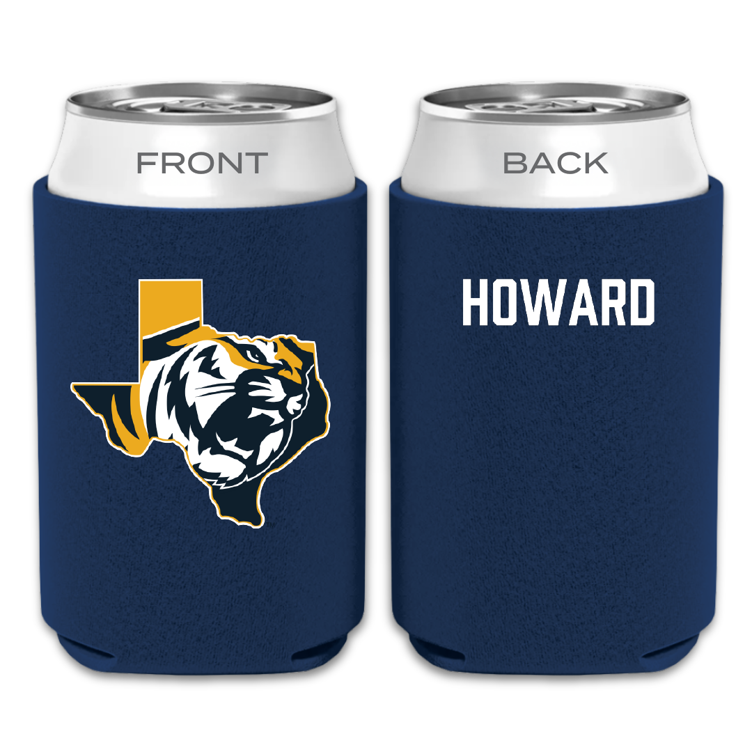 East Texas Baptist University Cheer Navy Can Cooler - lety howard