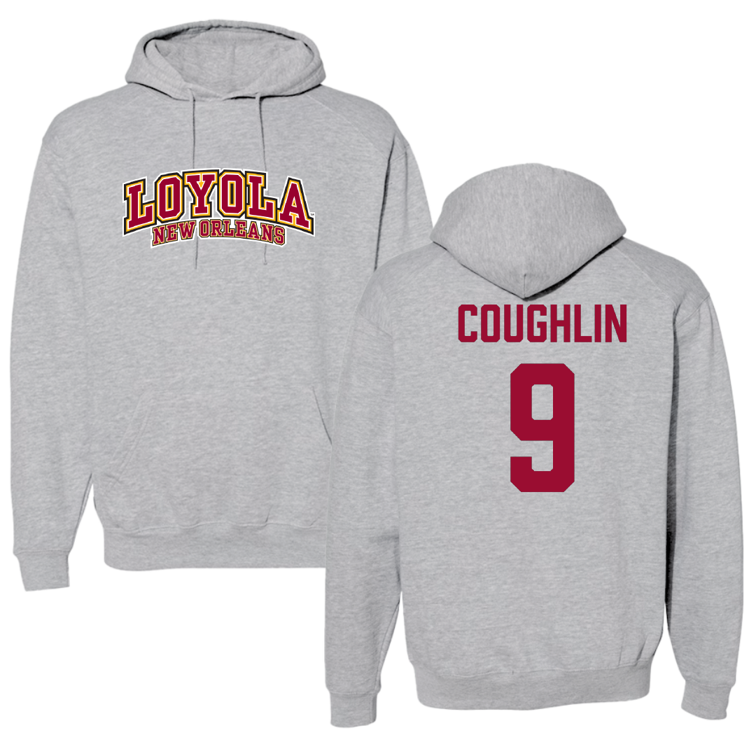 Loyola University New Orleans Rugby (M) Sport Gray Hoodie - #9 Cameron Coughlin