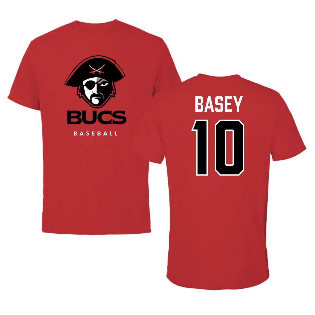 Christian Brothers University Baseball Red Tee - #10 Brayden Basey