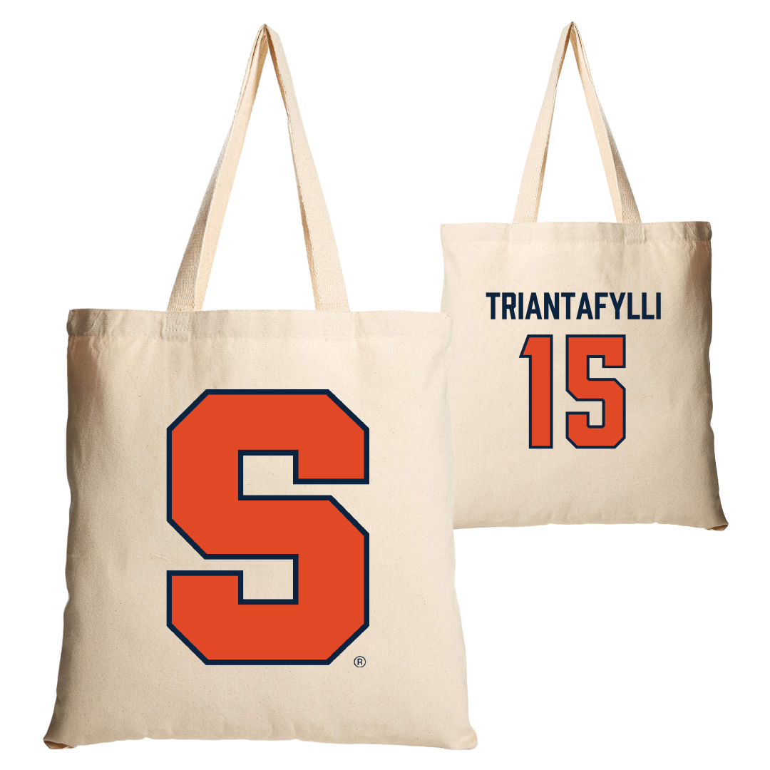 Syracuse University Basketball Tan Canvas Tote Bag - #15 Marilena Triantafylli