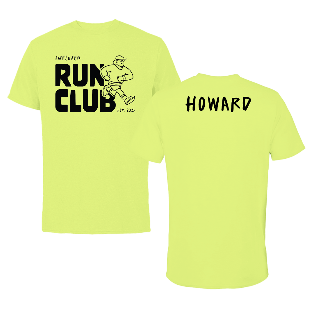 TF and XC Safety Yellow Influxer Run Club Performance Tee - Skyaqui Howard
