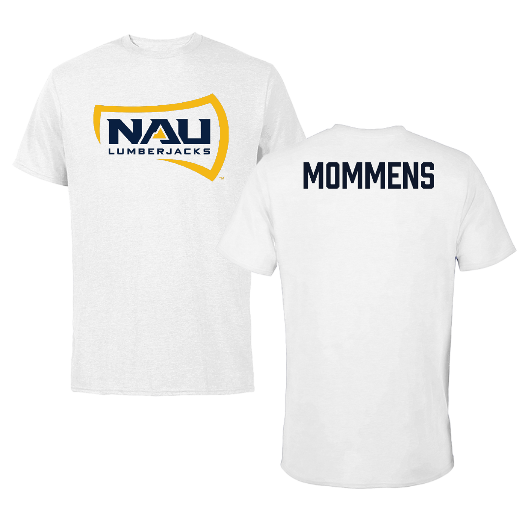 Northern Arizona University TF and XC White Tee - Grayson Mommens