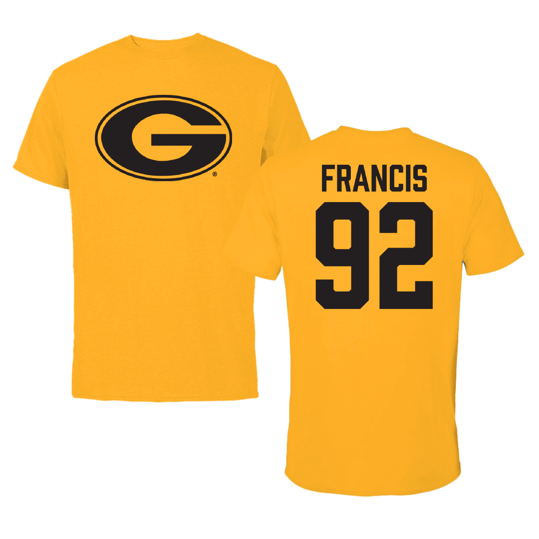 Grambling State University Football Gold Tee - #92 Kilas Francis