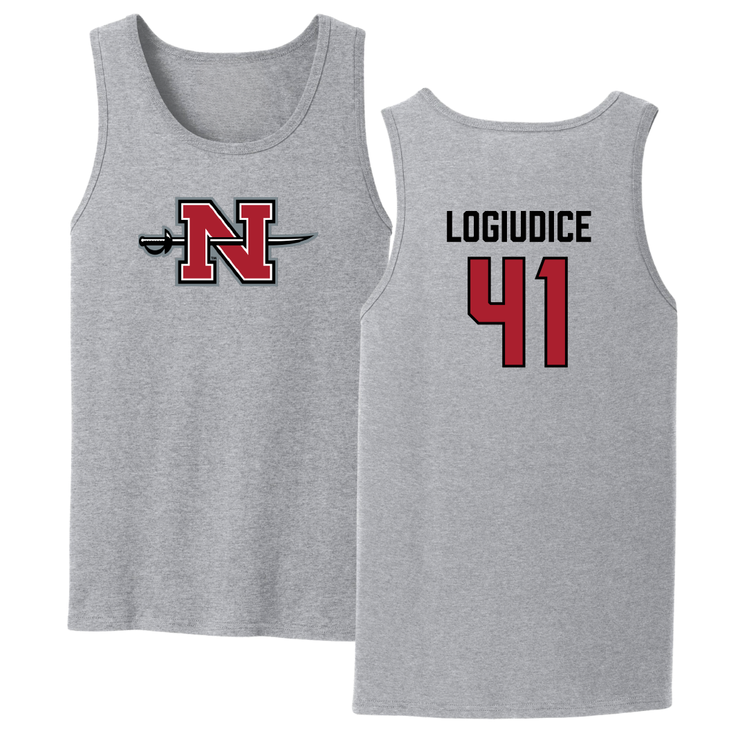Nicholls State University Football Sport Gray Tank Top - #41 Dominic LoGiudice