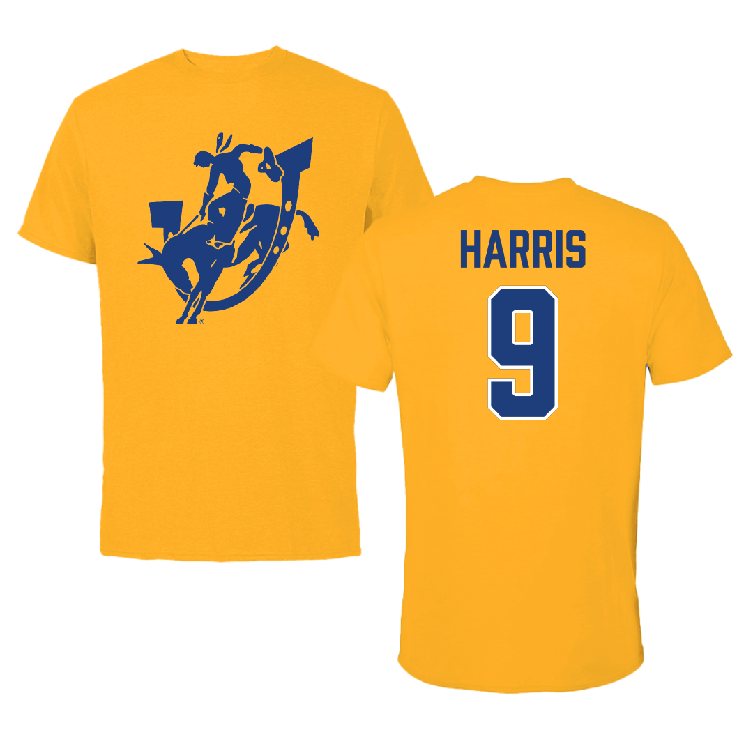 Southern Arkansas University Football Gold Tee - #9 Hezekiah Harris
