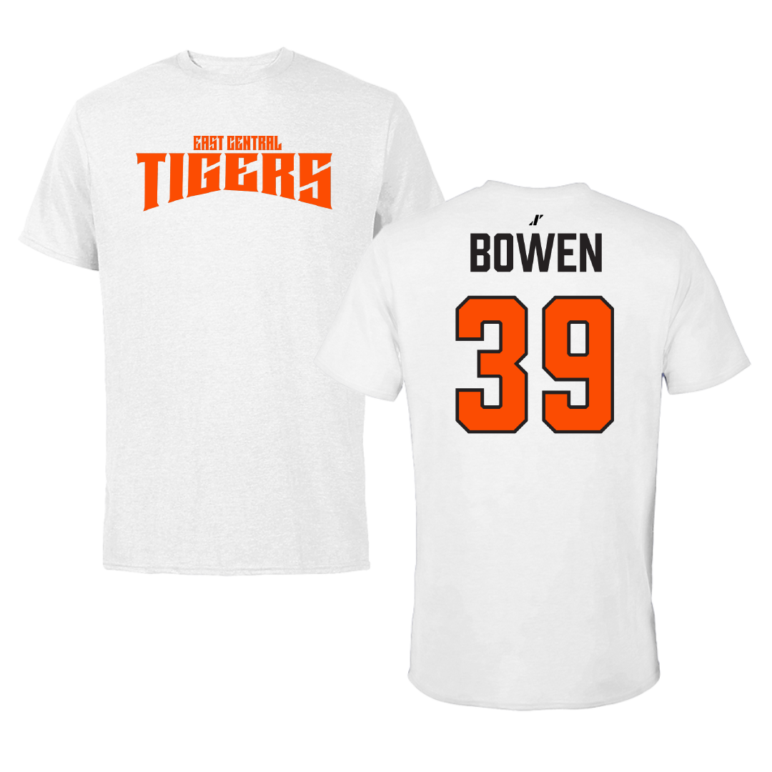 East Central University Football White Classic Performance Tee - #39 Austin Bowen