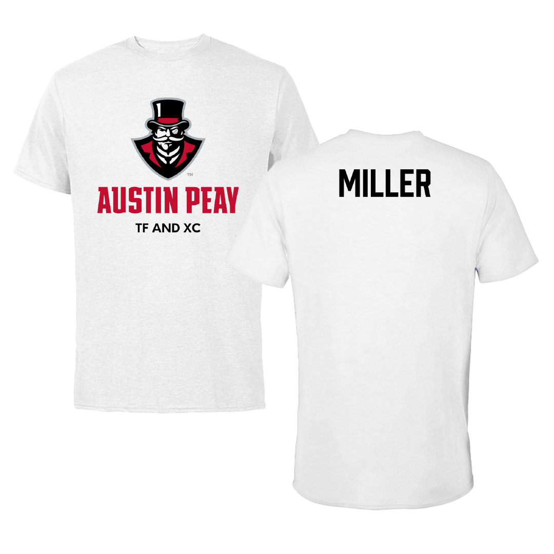 Austin Peay State University TF and XC White Tee - Gabrielle Miller