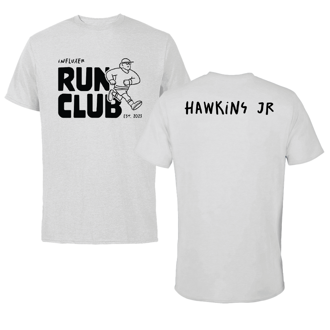 Mississippi State University TF and XC Light Gray Influxer Run Club Tee - Sherman Hawkins Jr