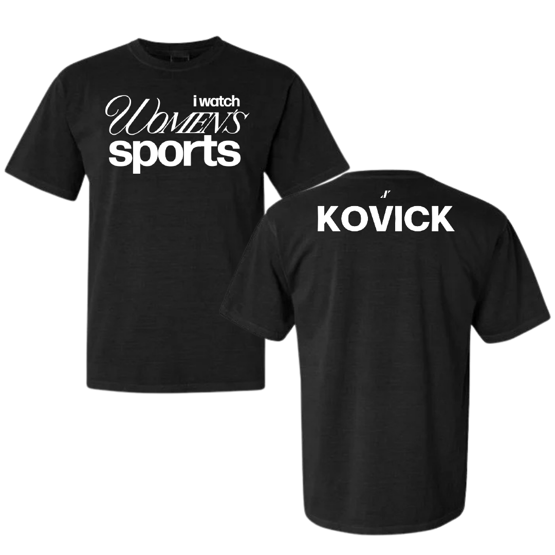 Brigham Young University Tennis Black WHM Comfort Colors Tee - Kendall Kovick