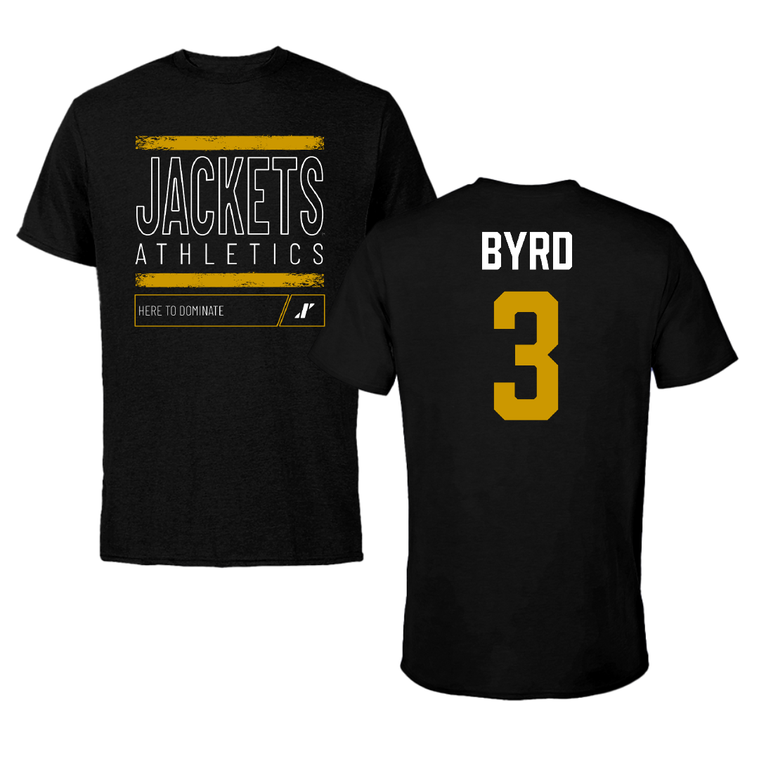 West Virginia State University Basketball (W) Black Dominate Performance Tee - #3 Jennesse Byrd