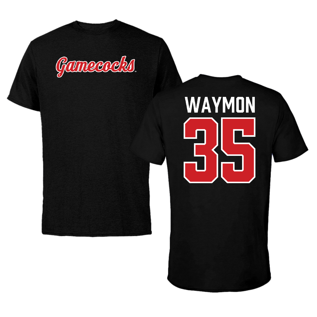 Jacksonville State University Football Black Tee - #35 Ty Waymon