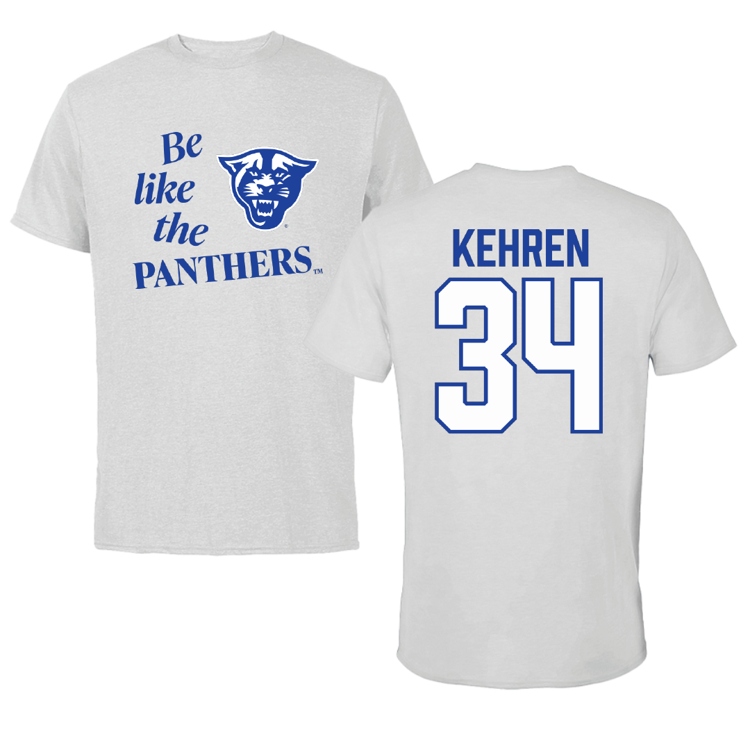 Georgia State University Baseball Light Gray Be Like Us Performance Tee - #34 Ashton Kehren
