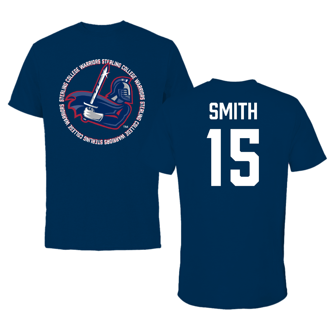 Sterling College Basketball Navy General Performance Tee - #15 Julian Smith