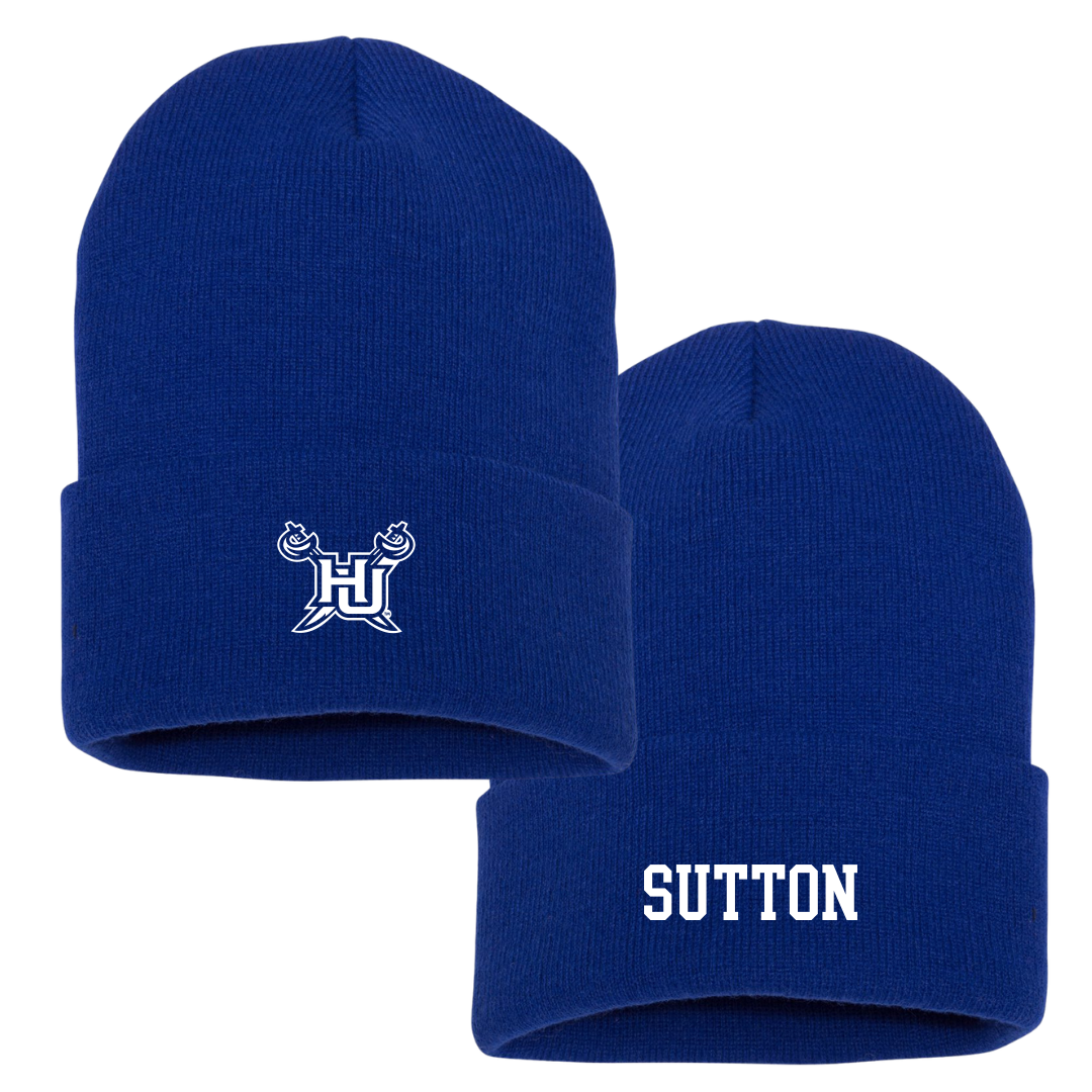 Hampton University Softball Blue Beanie - #8 Myiah Sutton
