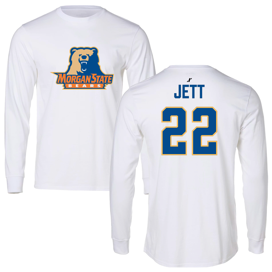 Morgan State University Acrobatics & Tumbling White Performance Long Sleeve - #22 Marisa Jett