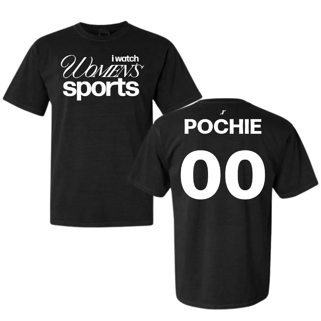 Kent State University Softball Black WHM Comfort Colors Tee - #00 Abbey Pochie