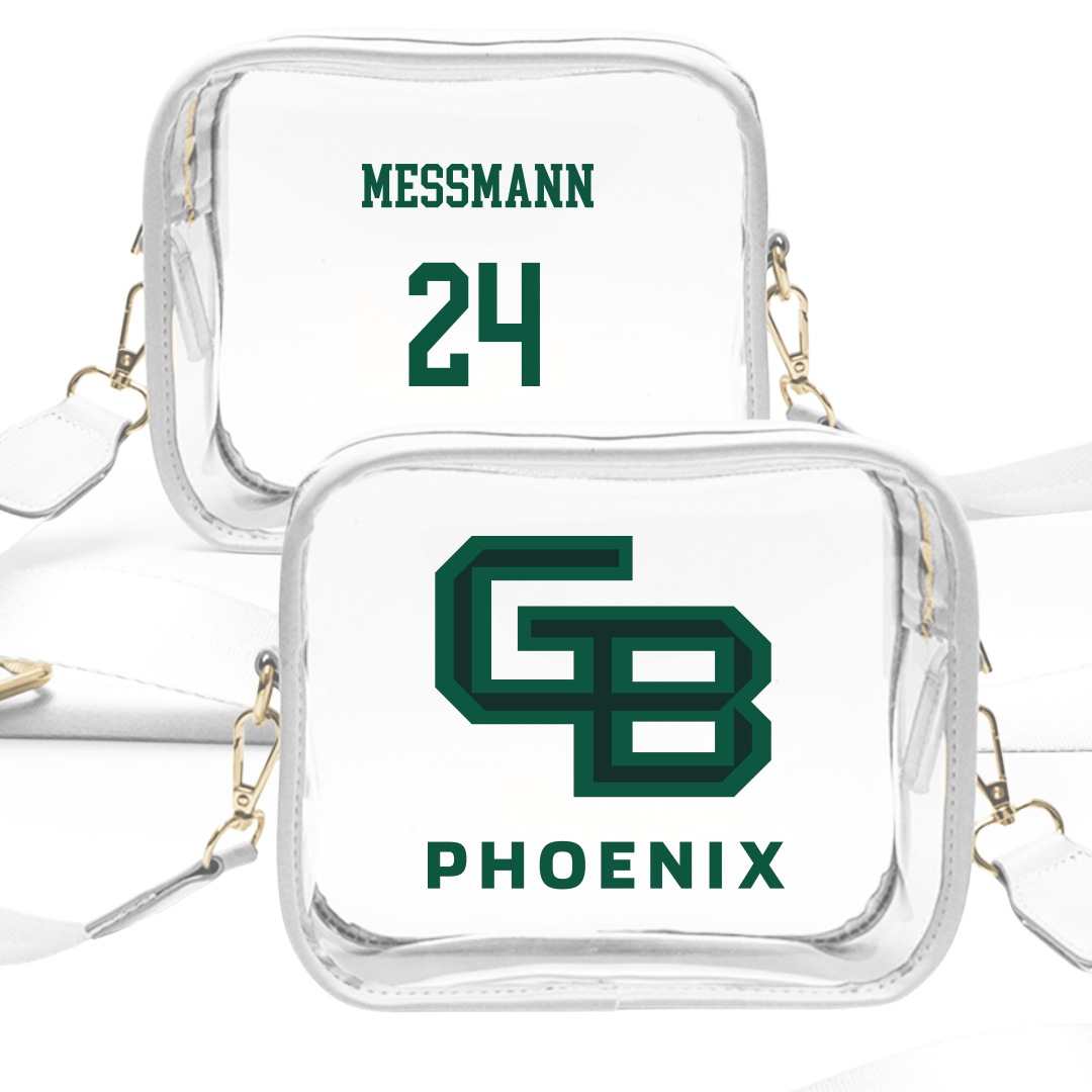 University of Wisconsin-Green Bay Softball White Clear Stadium Bag - #24 Aidyn Messmann
