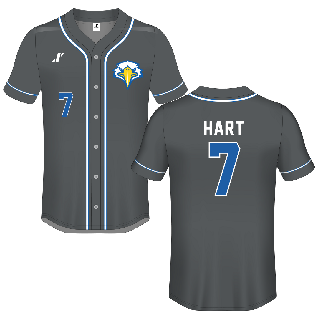 Morehead State University Gray Button-Down Jersey - #7 Jaden Hart