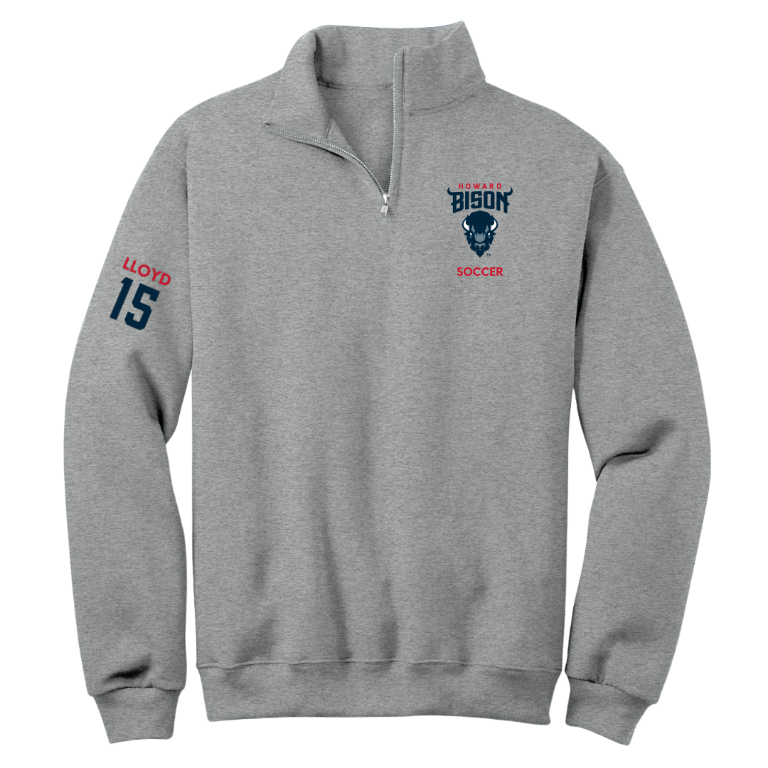 Howard University Soccer (M) Sport Gray Quarter-Zip - #15 Marshall Lloyd