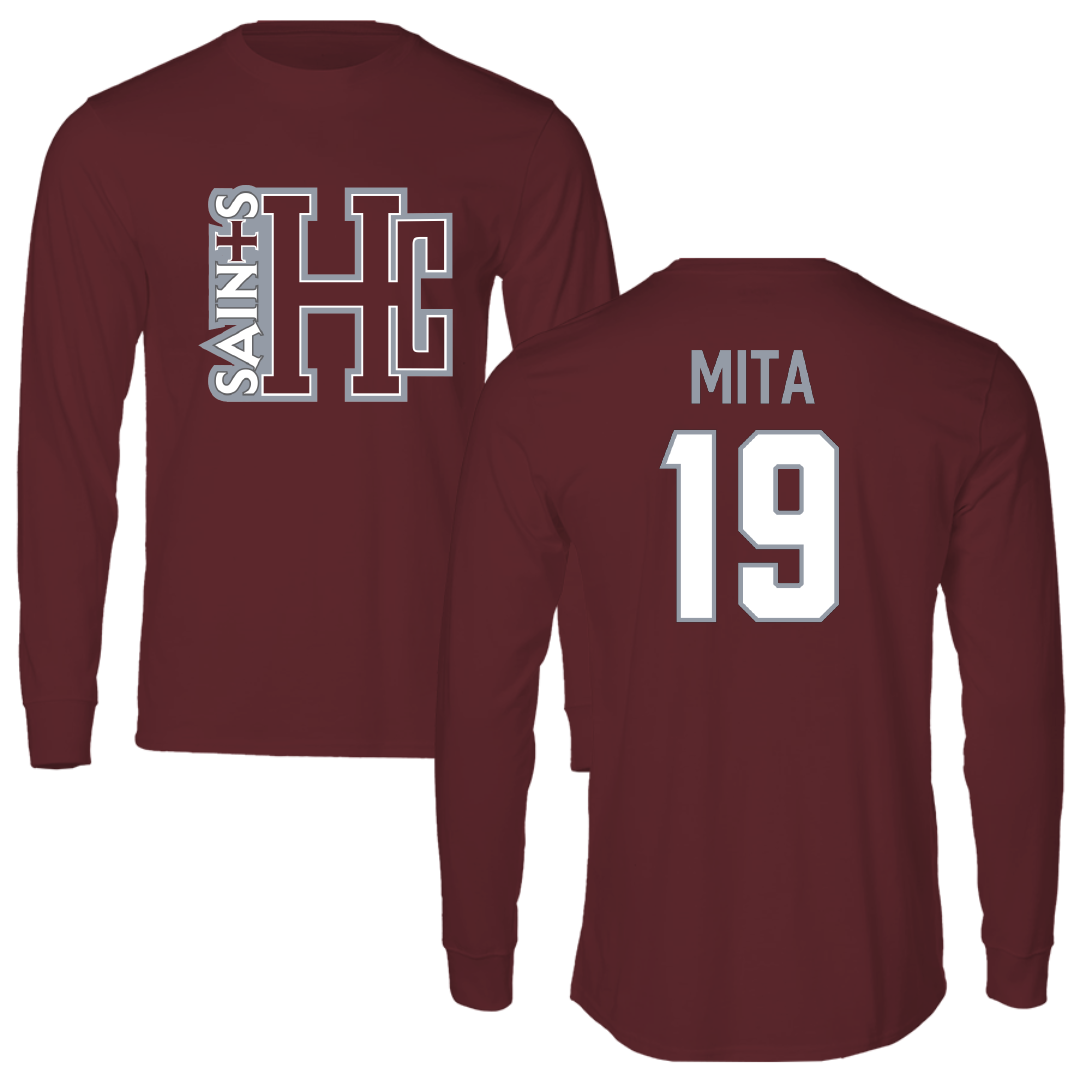 Holy Cross College Soccer (W) Maroon Performance Long Sleeve - #19 Yuki Mita