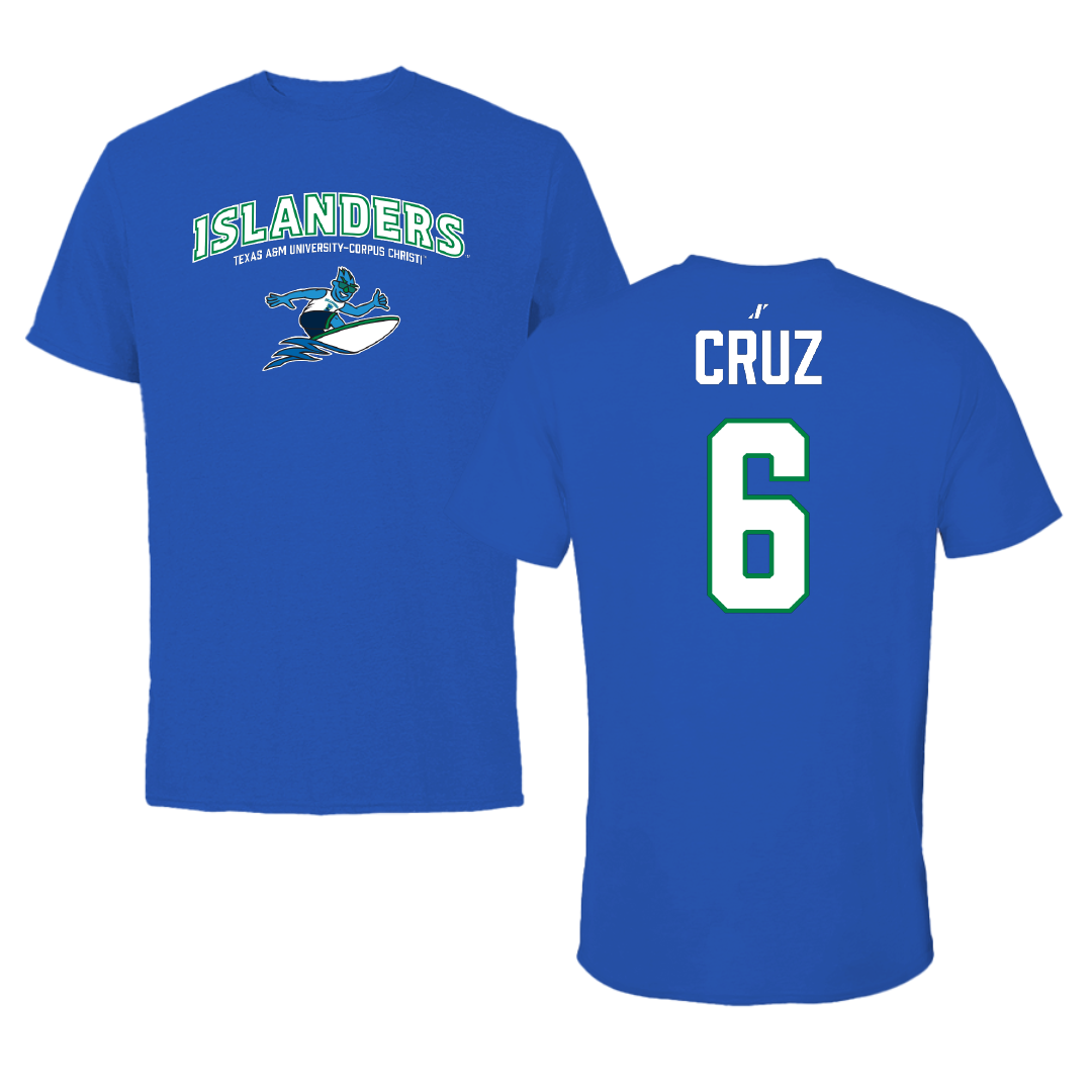 Texas A&M University-Corpus Christi Band Blue General Performance Tee - #6 Nick Cruz