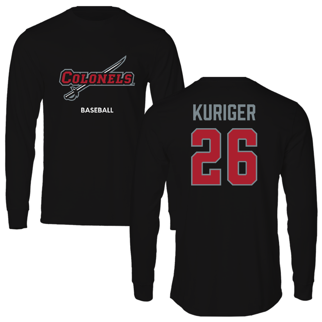 Nicholls State University Baseball Black Colonels Performance Long Sleeve - #26 Brayden Kuriger