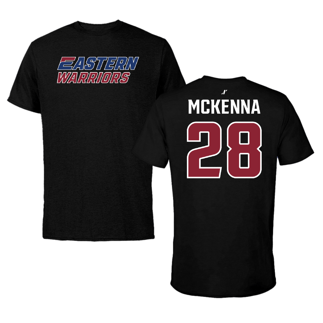 Eastern Connecticut State University Lacrosse (M) Black Tee - #28 Will McKenna