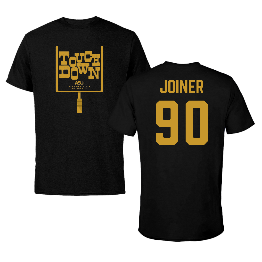 Alabama State University Football Black Touchdown Tee - #90 Michael Joiner