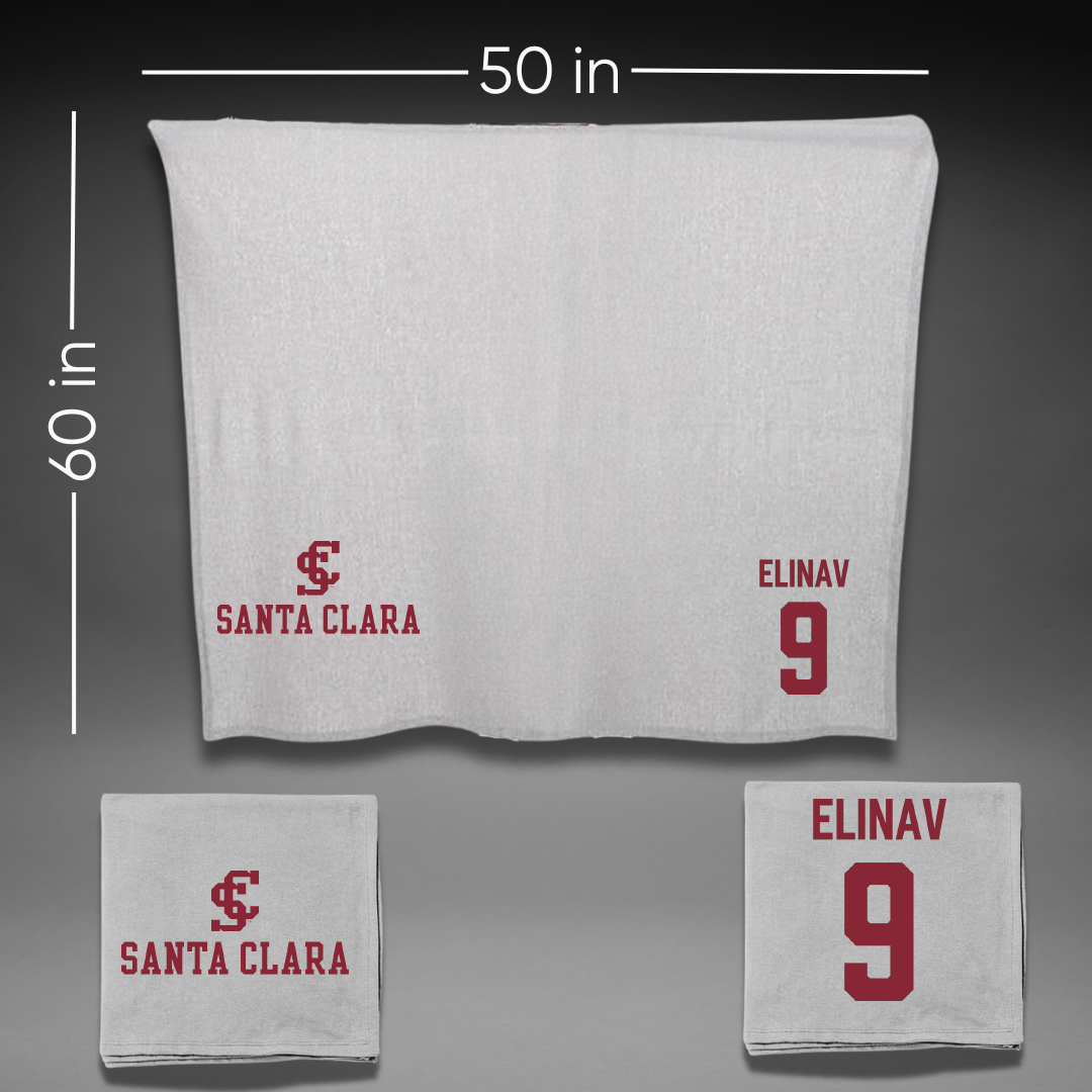 Santa Clara University Soccer (W) Gray Blanket - #9 Shira Elinav