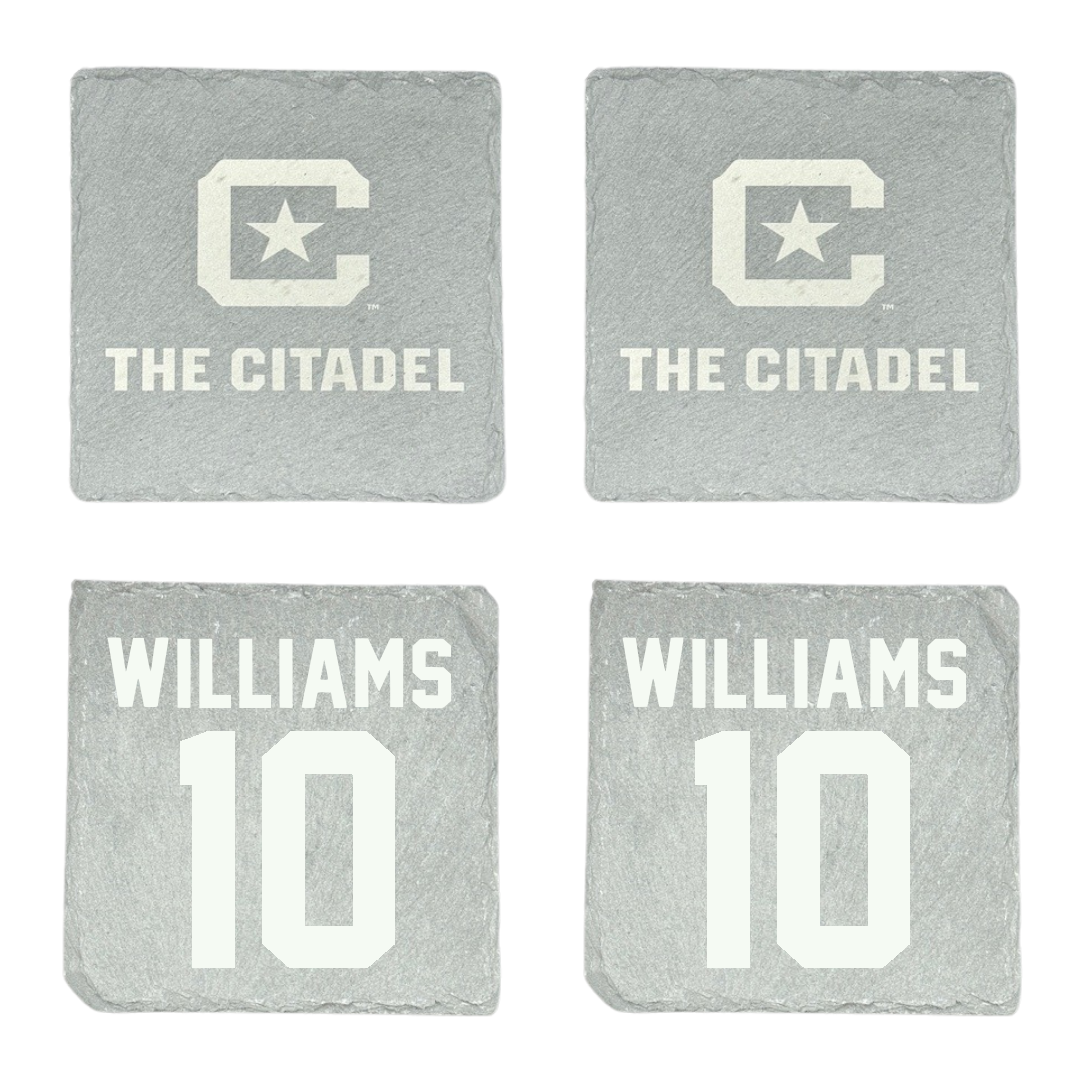 The Citadel Basketball Stone Coaster (4 Pack)  - #10 Braxton Williams