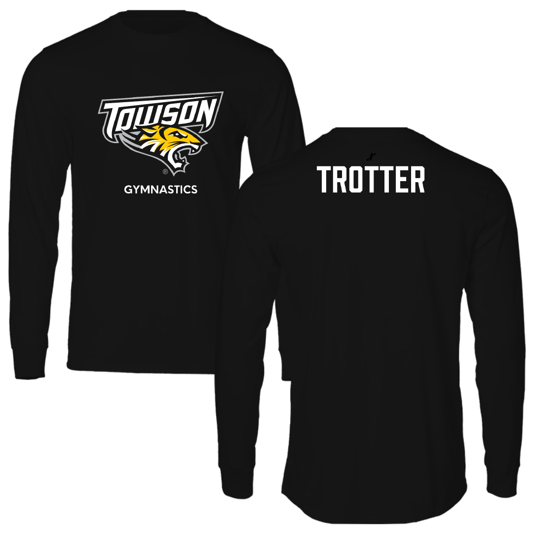Towson University Gymnastics (W) Black Performance Long Sleeve - Celia Trotter
