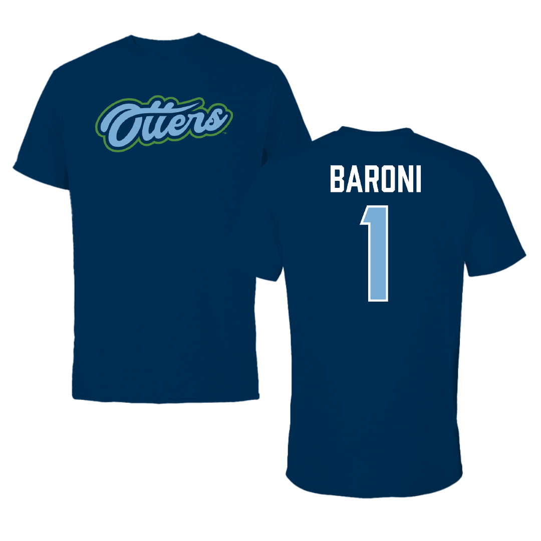 Cal State Monterey Bay Basketball Navy Performance Tee - #1 Konner Baroni