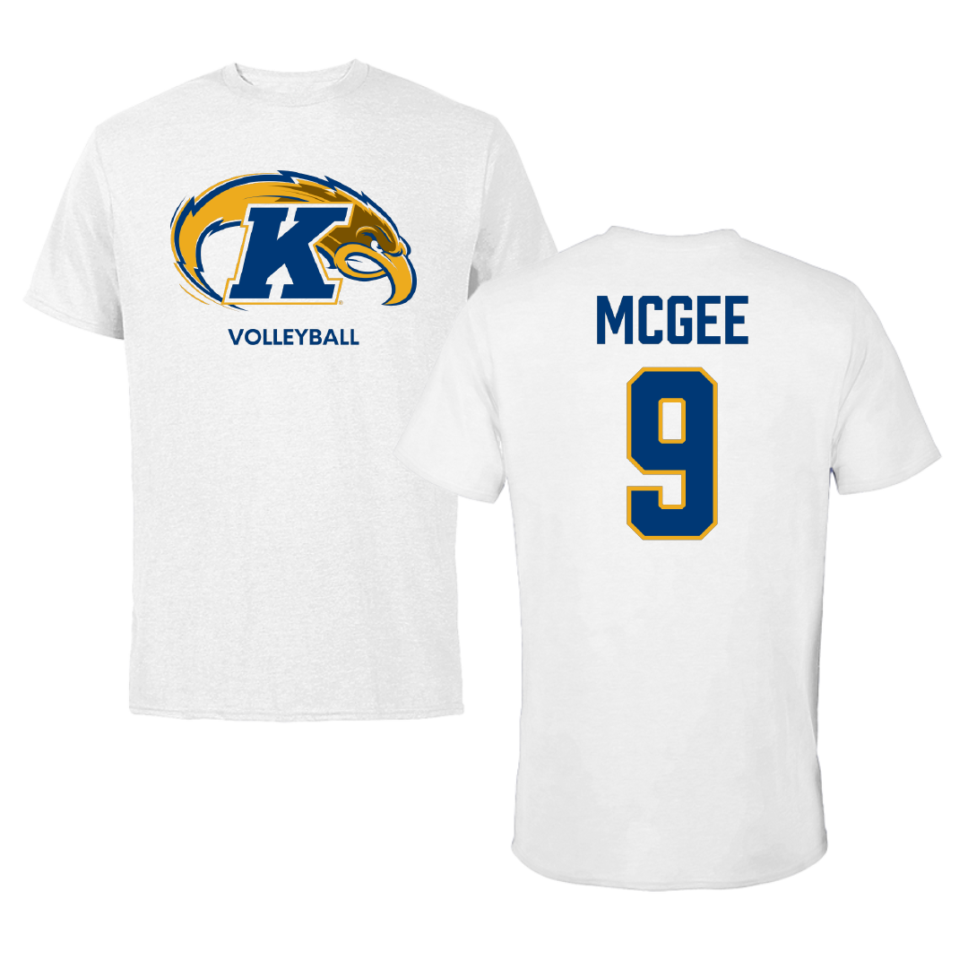 Kent State University Volleyball (W) White Tee - #9 Paige McGee