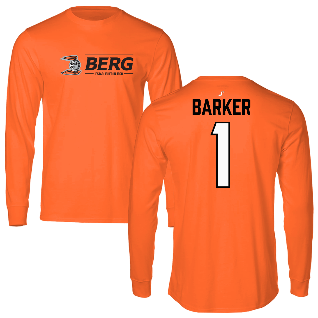Heidelberg University Lacrosse Orange General Performance Long Sleeve - #1 Charles Barker
