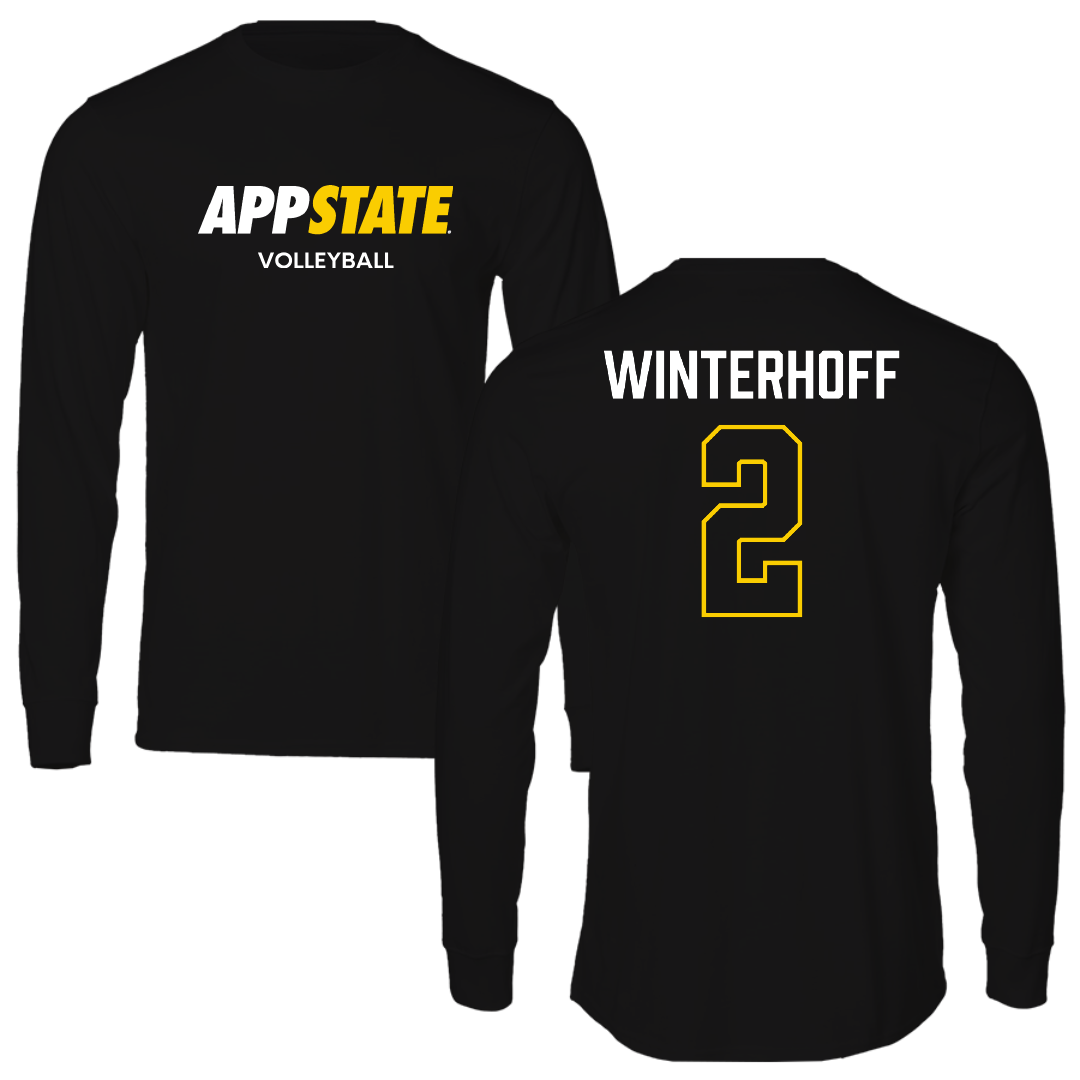 Appalachian State University Volleyball (W) Black Block Long Sleeve - #2 Maya Winterhoff