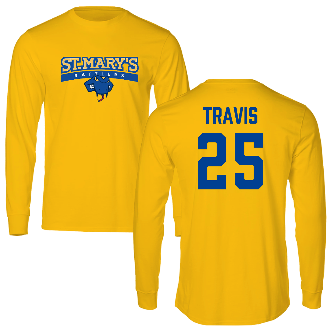 St. Mary's University (Texas) Softball Gold Long Sleeve - #25 Peyton Travis