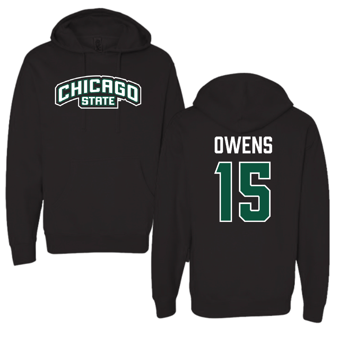 Chicago State University Basketball (M) Black Hoodie - #15 Joseph Owens