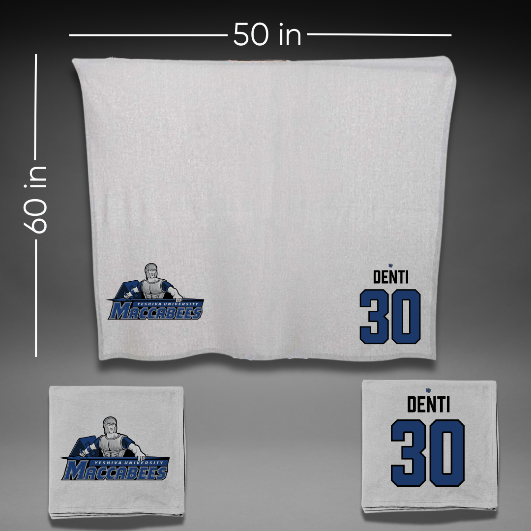Yeshiva University Basketball Gray Blanket - #30 Mia Denti